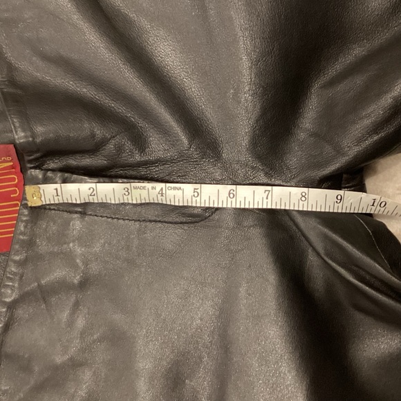 Hudson Outerwear Black Leather Motorcycle Pants, Size 6 - Picture 6 of 11